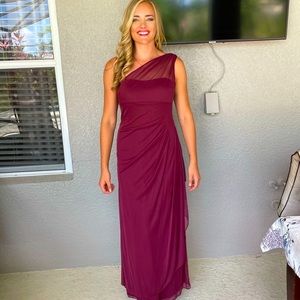 Maroon floor length dress